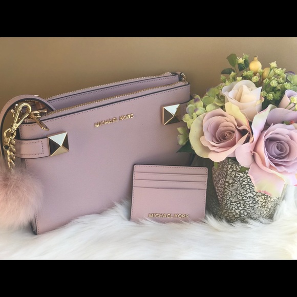 🌷MICHAEL KORS Blossom Leather Crossbody Set - Picture 2 of 7